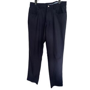Footjoy FJ Mens Navy Blue Flat Front Five Pocket Style Chino Pants Size 34/32
